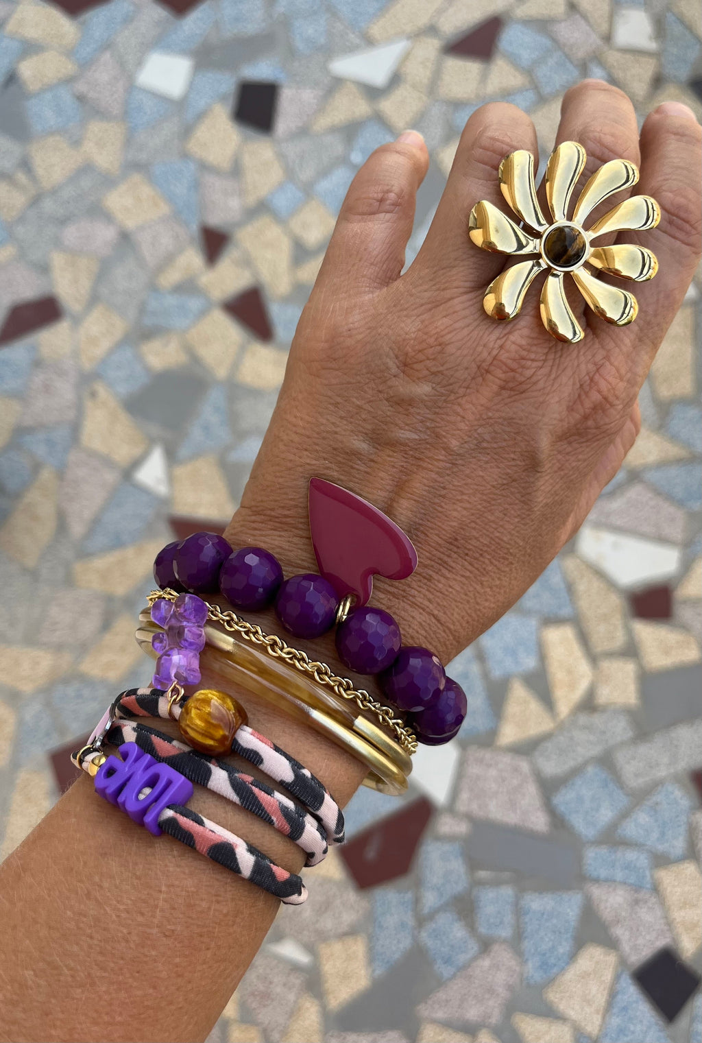 Bracelet Styl Triple Violet