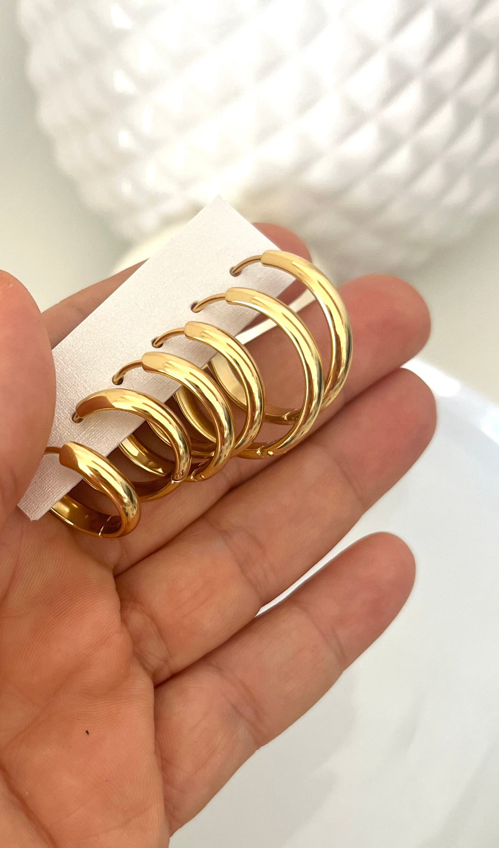 Lot de 3 paires d’anneaux