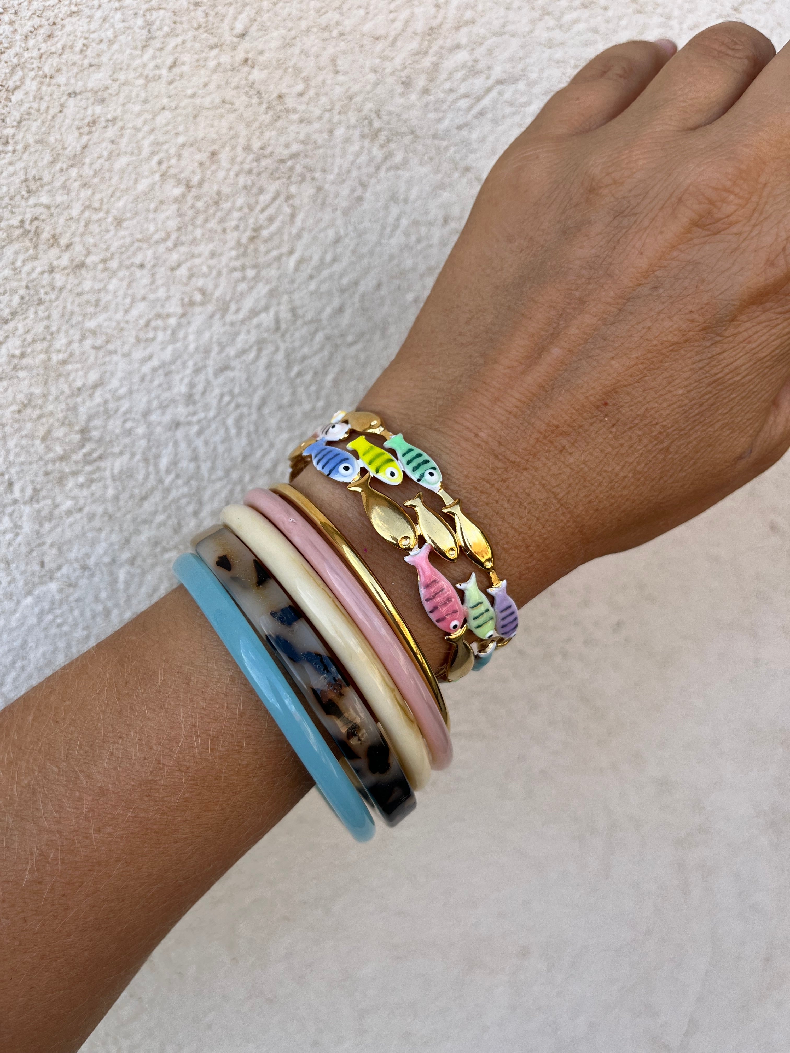 Jonc Alan Fin gold blanc