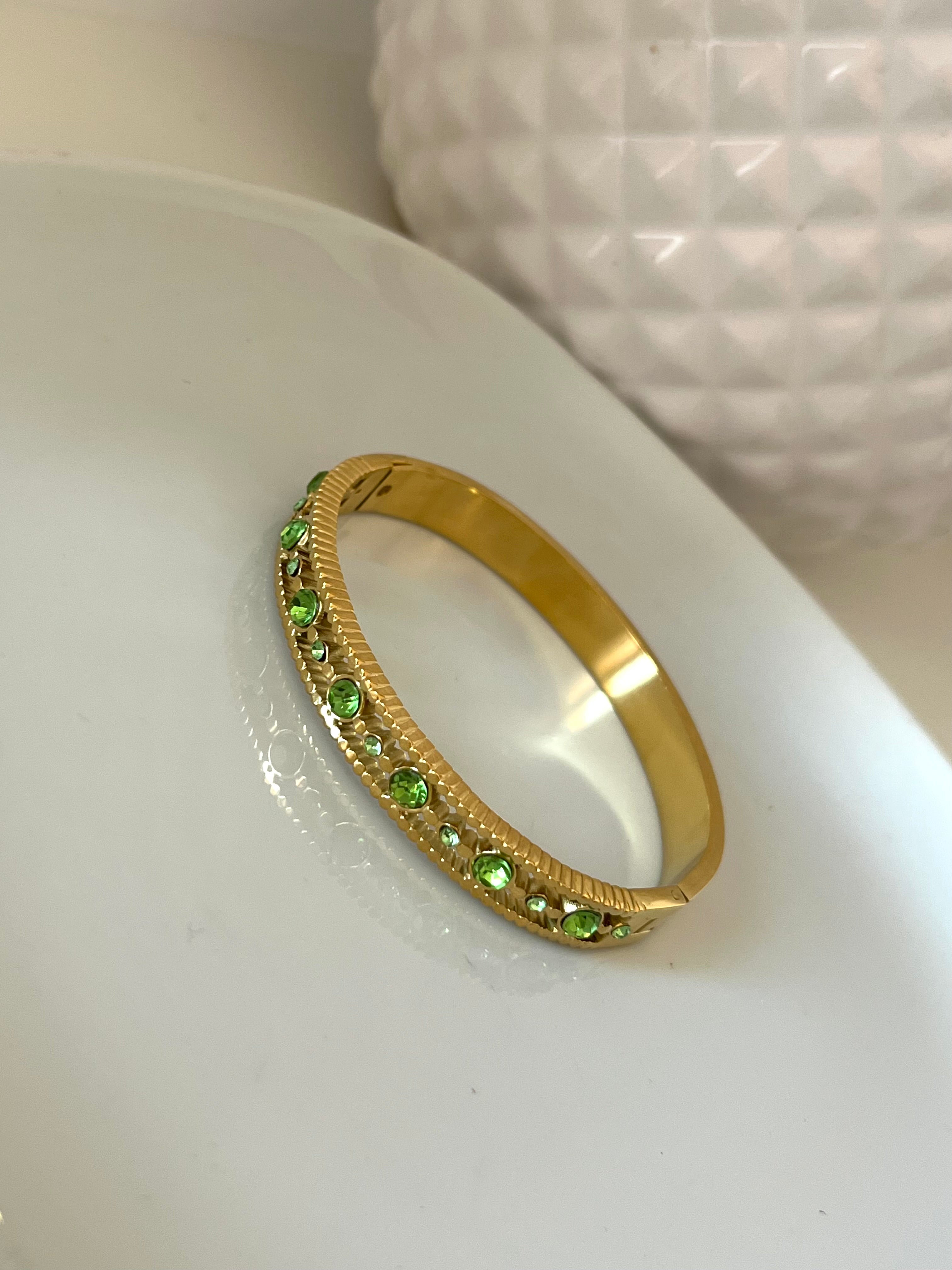 Jonc ALIX vert acier