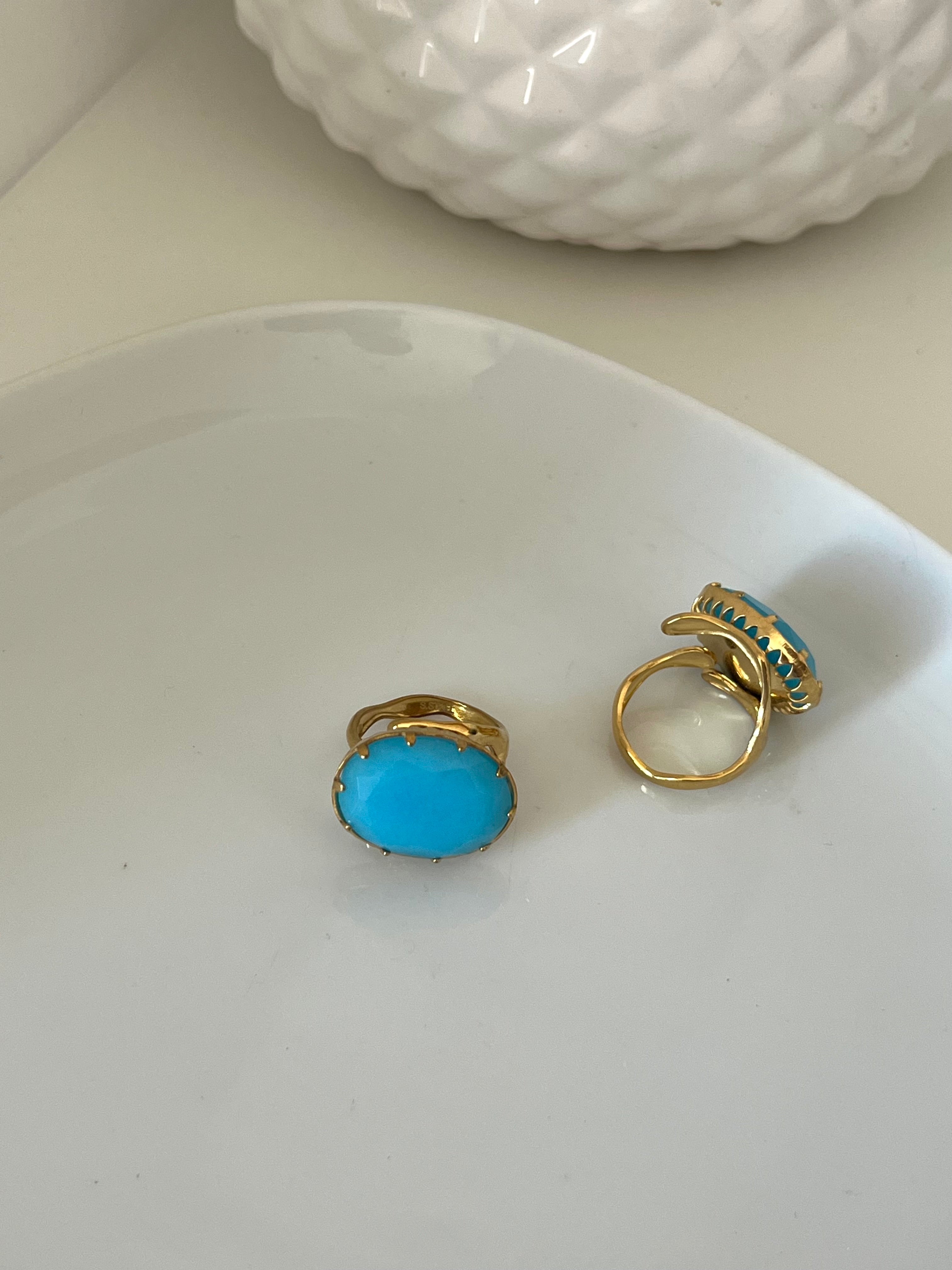 Bague AZURE bleue